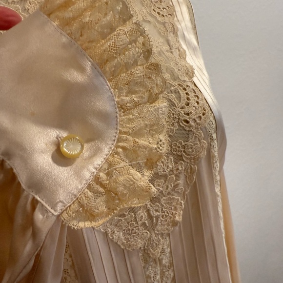 Vintage RALPH LAUREN Blue Label Lace Long Sleeve Blouse Size 6 - Picture 4 of 14